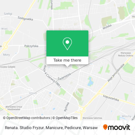 Renata. Studio Fryzur. Manicure, Pedicure map