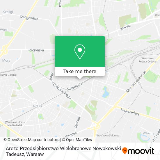 Arezo Przedsiębiorstwo Wielobranowe Nowakowski Tadeusz map