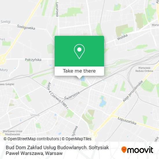 Bud Dom Zakład Usług Budowlanych. Sołtysiak Paweł Warszawa map