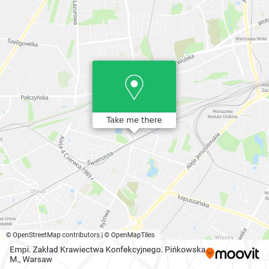 Empi. Zakład Krawiectwa Konfekcyjnego. Pińkowska M. map