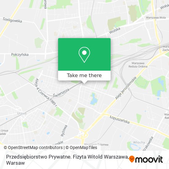 Przedsiębiorstwo Prywatne. Fizyta Witold Warszawa map