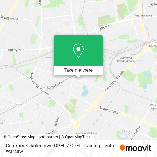 Карта Centrum Szkoleniowe OPEL / OPEL Training Centre