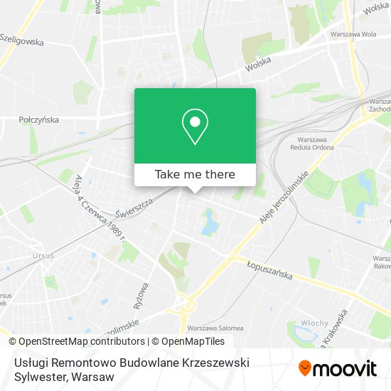 Карта Usługi Remontowo Budowlane Krzeszewski Sylwester