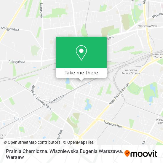 Pralnia Chemiczna. Wiszniewska Eugenia Warszawa map