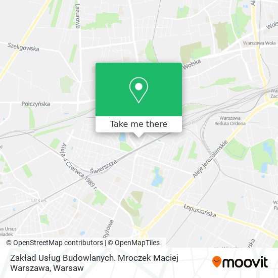 Zakład Usług Budowlanych. Mroczek Maciej Warszawa map