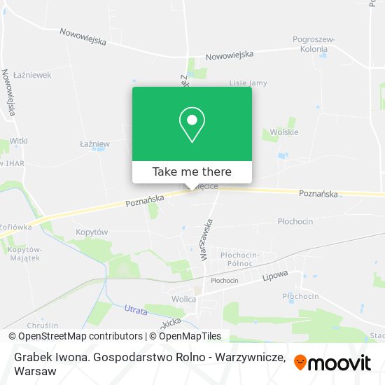 Grabek Iwona. Gospodarstwo Rolno - Warzywnicze map