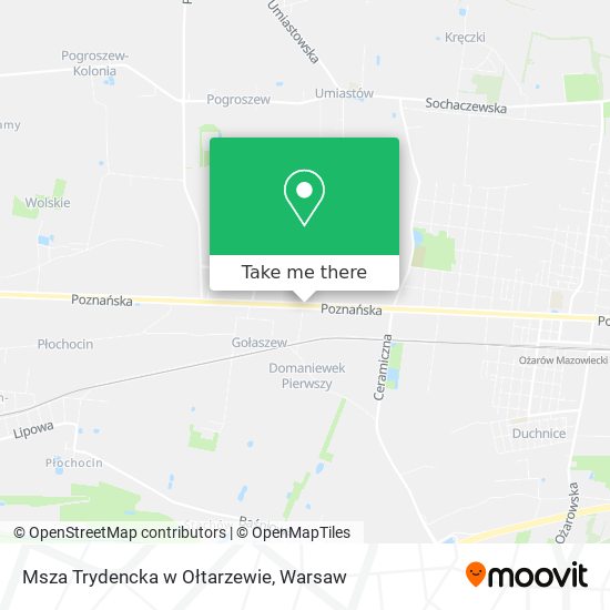 Msza Trydencka w Ołtarzewie map