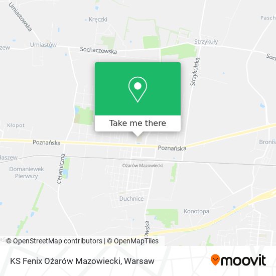 KS Fenix Ożarów Mazowiecki map