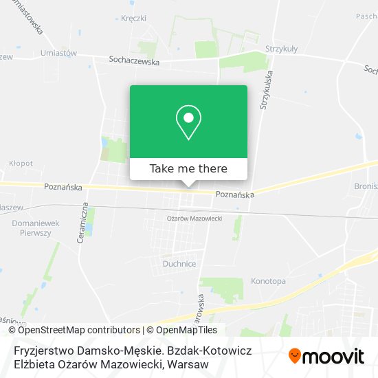 Fryzjerstwo Damsko-Męskie. Bzdak-Kotowicz Elżbieta Ożarów Mazowiecki map