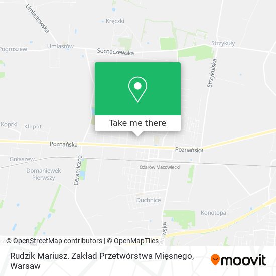 Rudzik Mariusz. Zakład Przetwórstwa Mięsnego map