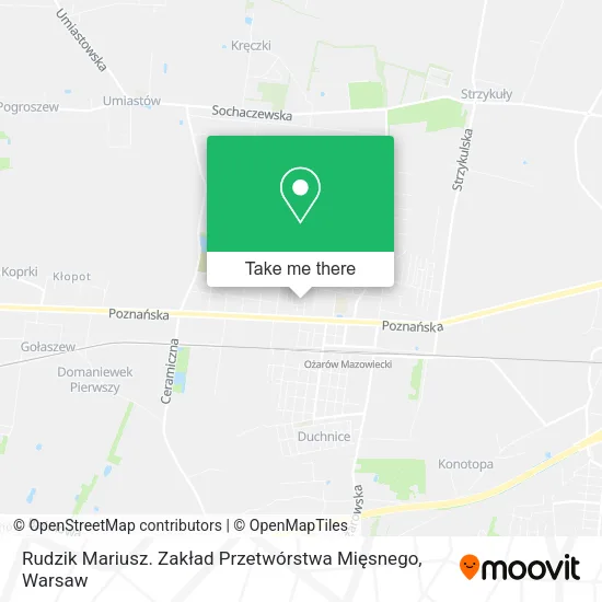 Rudzik Mariusz. Zakład Przetwórstwa Mięsnego map