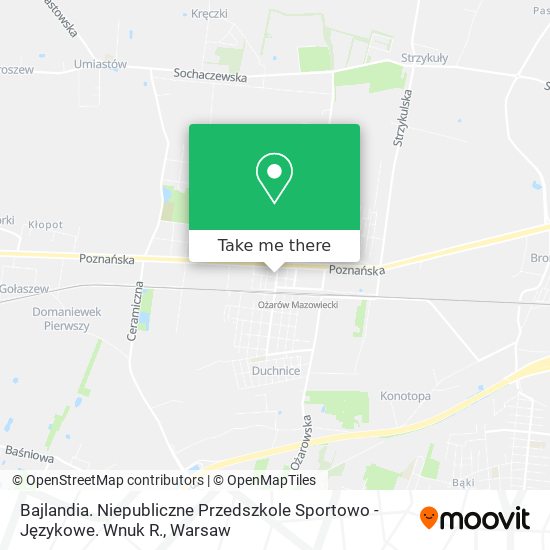 Bajlandia. Niepubliczne Przedszkole Sportowo - Językowe. Wnuk R. map