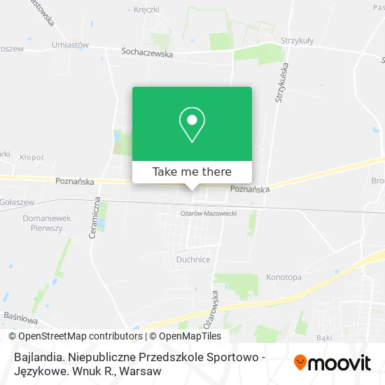 Карта Bajlandia. Niepubliczne Przedszkole Sportowo - Językowe. Wnuk R.