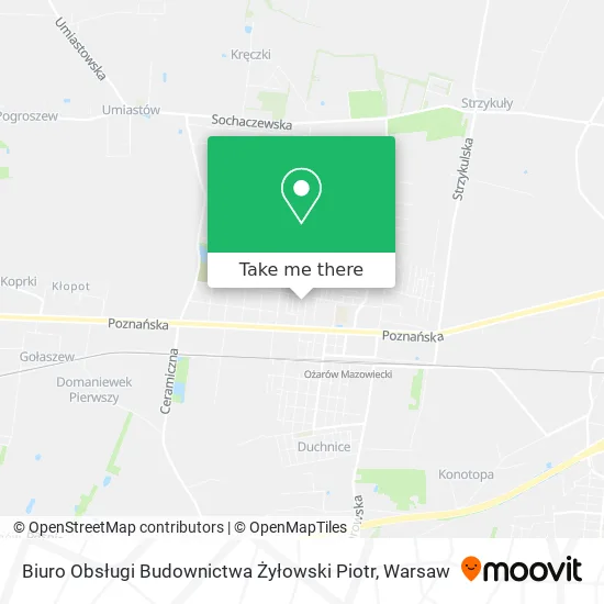 Карта Biuro Obsługi Budownictwa Żyłowski Piotr
