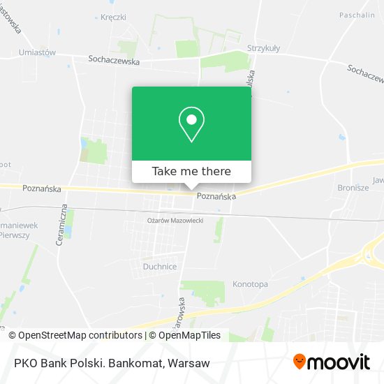 PKO Bank Polski. Bankomat map