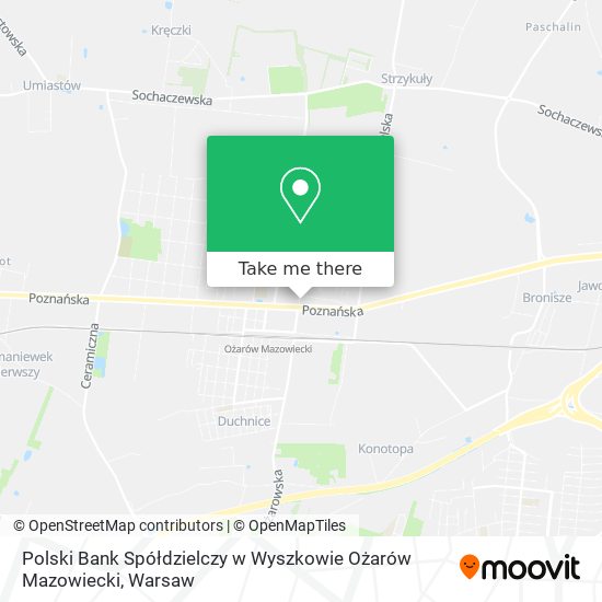 Polski Bank Spółdzielczy w Wyszkowie Ożarów Mazowiecki map