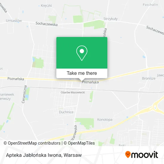 Карта Apteka Jabłońska Iwona