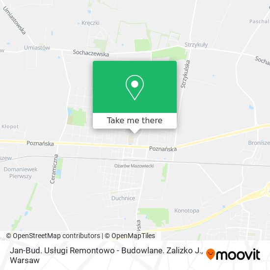 Jan-Bud. Usługi Remontowo - Budowlane. Zalizko J. map