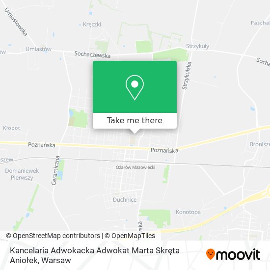 Kancelaria Adwokacka Adwokat Marta Skręta Aniołek map