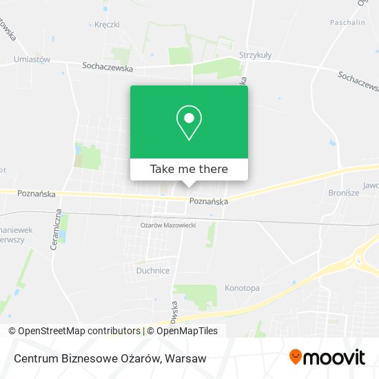 Centrum Biznesowe Ożarów map