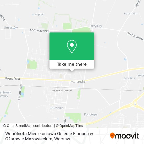 Wspólnota Mieszkaniowa Osiedle Floriana w Ożarowie Mazowieckim map