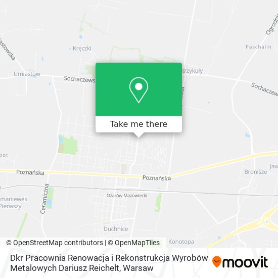 Dkr Pracownia Renowacja i Rekonstrukcja Wyrobów Metalowych Dariusz Reichelt map