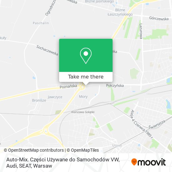 Auto-Mix. Części Używane do Samochodów VW, Audi, SEAT map