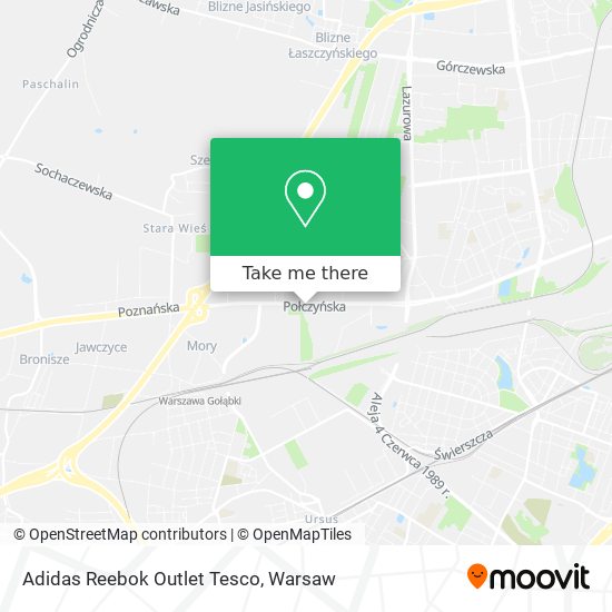 Adidas Reebok Outlet Tesco map