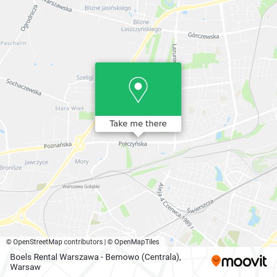 Карта Boels Rental Warszawa - Bemowo (Centrala)