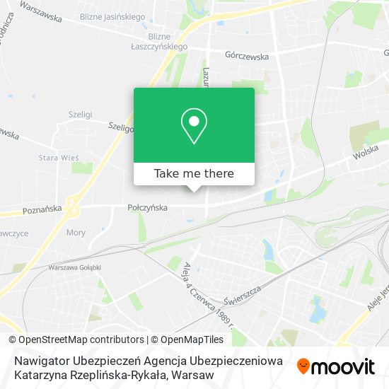 Nawigator Ubezpieczeń Agencja Ubezpieczeniowa Katarzyna Rzeplińska-Rykała map