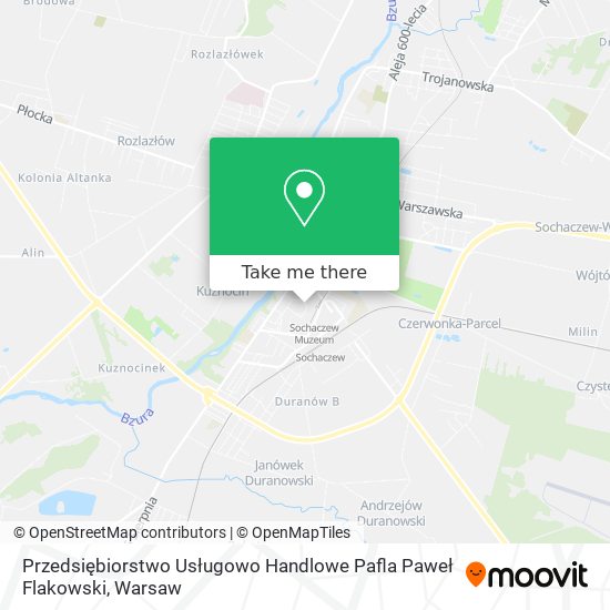 Przedsiębiorstwo Usługowo Handlowe Pafla Paweł Flakowski map