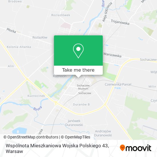 Wspólnota Mieszkaniowa Wojska Polskiego 43 map