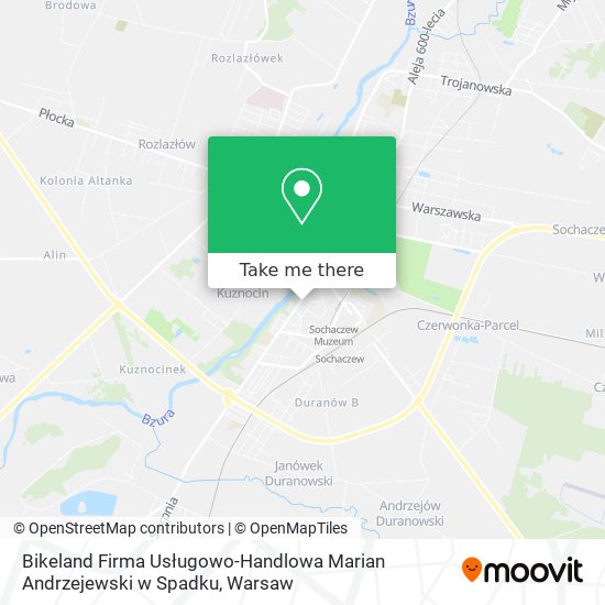 Bikeland Firma Usługowo-Handlowa Marian Andrzejewski w Spadku map