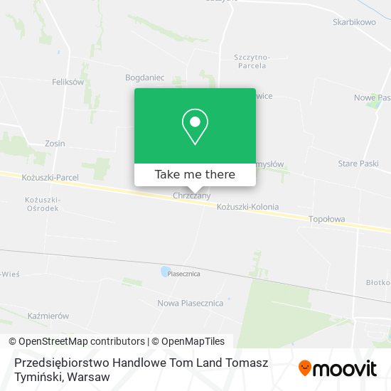 Przedsiębiorstwo Handlowe Tom Land Tomasz Tymiński map