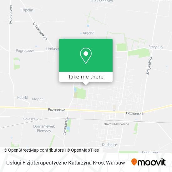 Usługi Fizjoterapeutyczne Katarzyna Kłos map