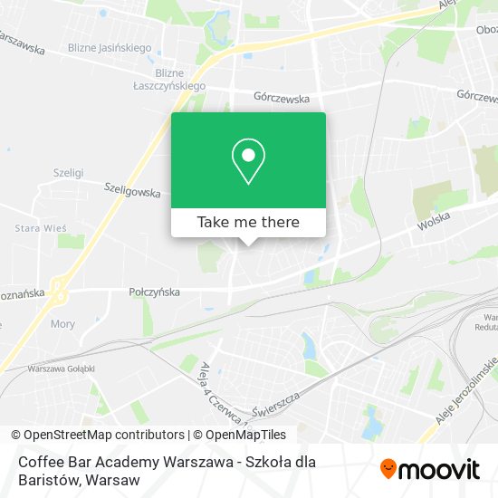 Карта Coffee Bar Academy Warszawa - Szkoła dla Baristów