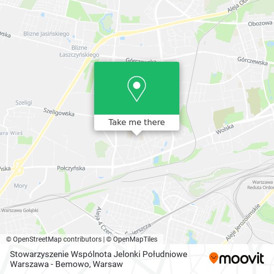 Stowarzyszenie Wspólnota Jelonki Południowe Warszawa - Bemowo map