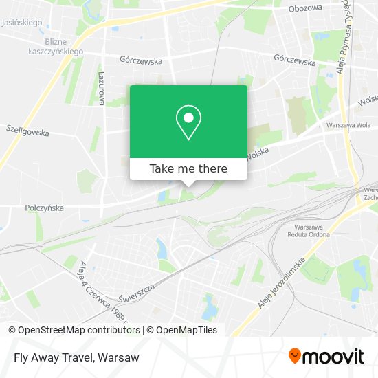 Fly Away Travel map