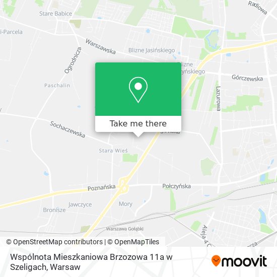 Карта Wspólnota Mieszkaniowa Brzozowa 11a w Szeligach