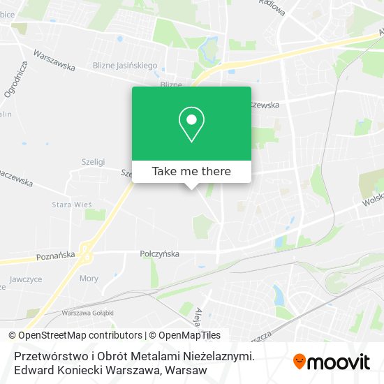 Przetwórstwo i Obrót Metalami Nieżelaznymi. Edward Koniecki Warszawa map