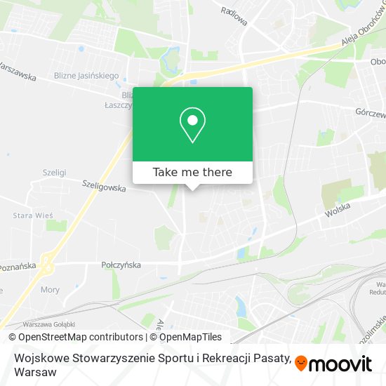 Wojskowe Stowarzyszenie Sportu i Rekreacji Pasaty map