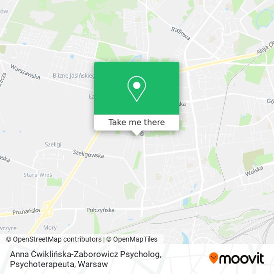 Anna Ćwiklińska-Zaborowicz Psycholog, Psychoterapeuta map