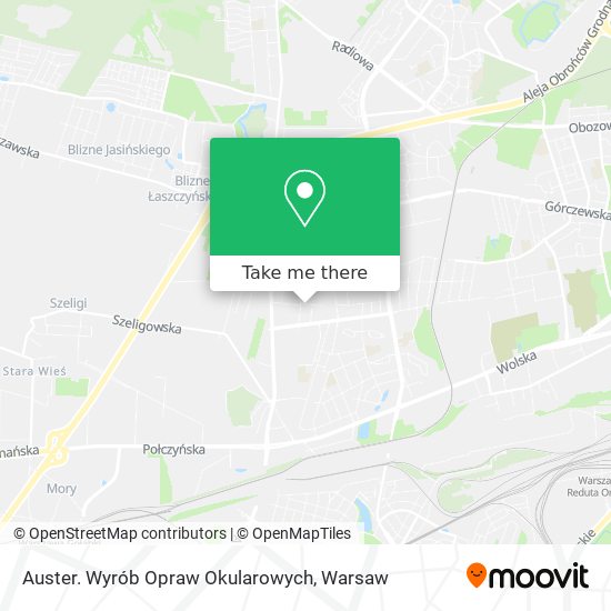 Auster. Wyrób Opraw Okularowych map