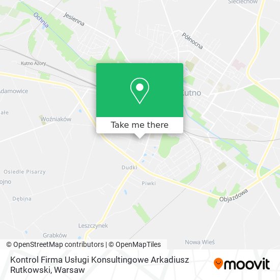 Kontrol Firma Usługi Konsultingowe Arkadiusz Rutkowski map