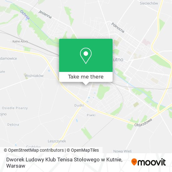 Dworek Ludowy Klub Tenisa Stołowego w Kutnie map