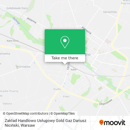 Zakład Handlowo Usługowy Gold Gaz Dariusz Niciński map