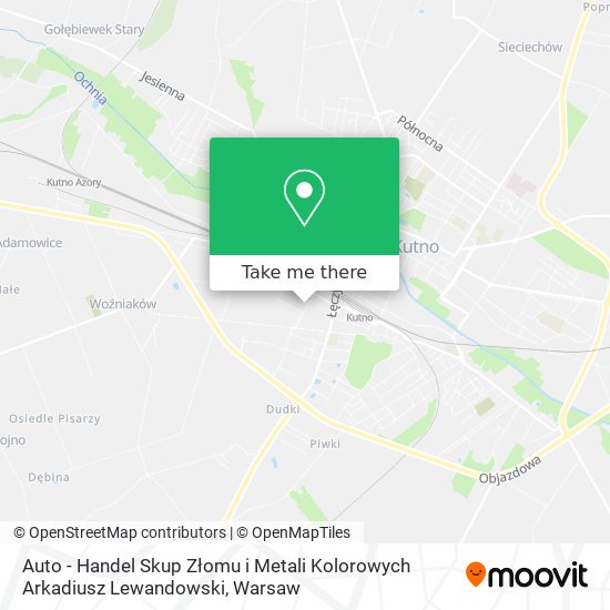 Auto - Handel Skup Złomu i Metali Kolorowych Arkadiusz Lewandowski map