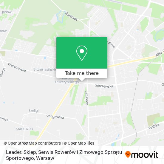 Leader. Sklep, Serwis Rowerów i Zimowego Sprzętu Sportowego map