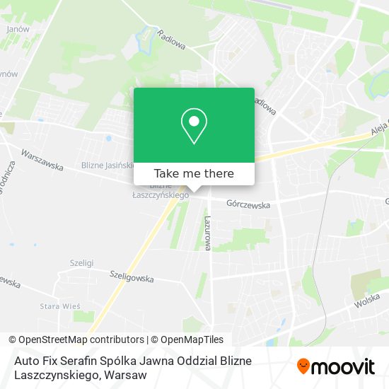 Auto Fix Serafin Spólka Jawna Oddzial Blizne Laszczynskiego map