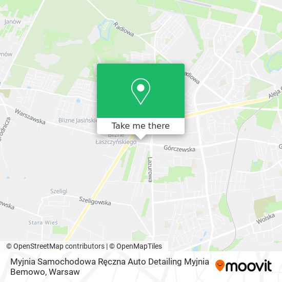 Карта Myjnia Samochodowa Ręczna Auto Detailing Myjnia Bemowo